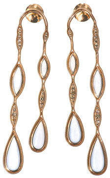 Rosegold FERNANDO JORGE Chalcedony, diamond & rose-gold Fluid earrings