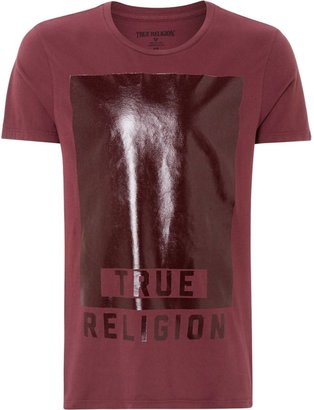 True Religion Men's Block coated logo t shirt