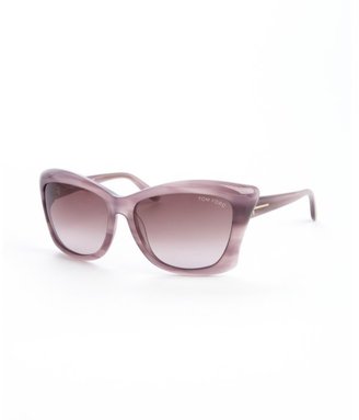 Tom Ford light purple 'Lana' oversized cat eye sunglasses