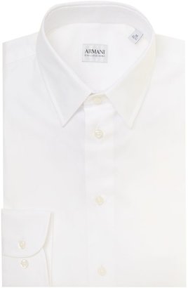 Armani Collezioni Men's Textured regular fit cotton shirt
