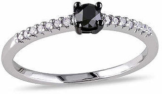 Black Diamond 1/4 C.T. T.W. and Color-Enhanced 10K Gold Promise Ring