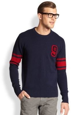 Michael Bastian Gant by Varsity-Stripe Crewneck Sweater