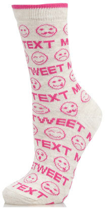 Accessorize Text Me Tweet Me Socks