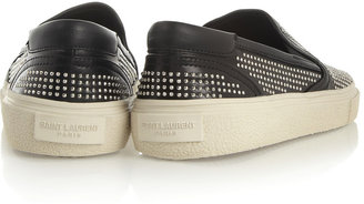 Saint Laurent Studded leather slip-on sneakers