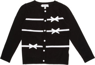 Milly Striped Ribbon Detailed Cardigan