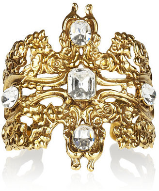 Tom Binns Rokoco Dumont gold-plated Swarovski crystal cuff