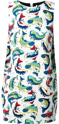Kenzo fish print shift dress