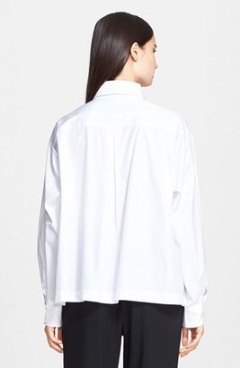 eskandar Slim A-Line Cotton Poplin Shirt