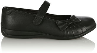 George Girls School Leather Bow Detail Shoes