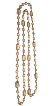 Chanel excellent (EX Vintage Citrine Crystal Sautoir Long Chain Necklace