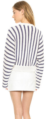 Alexander Wang T by Chunky Dolman Long Sleeve Pullover