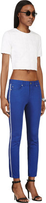 Alexander McQueen Royal Blue Twill Zip Fit Jeans
