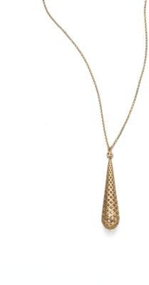 Gucci Diamantissima 18K Yellow Gold Teardrop Pendant Necklace