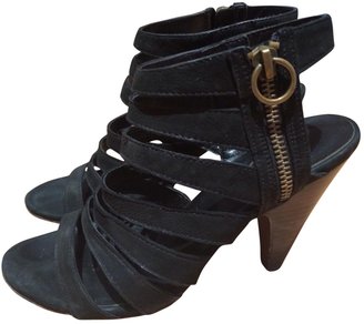 Ash Black Leather Sandals
