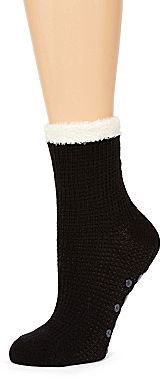 JCPenney Asstd National Brand Plush-Lined Slipper Socks