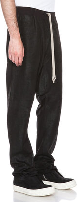 Rick Owens Drawstring Long Wool-Blend Pant