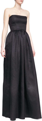 Black Halo Eve Mykel Strapless Crepe Gown