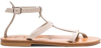 K. Jacques Gina Leather Sandals in Linen
