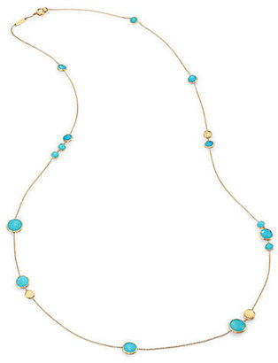 Marco Bicego Jaipur Resort Turquoise & 18K Yellow Gold Station Necklace