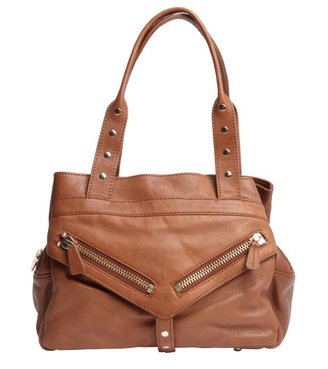 Botkier brown leather 'Trigger' front flap satchel bag