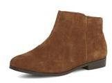 Dorothy Perkins Womens Tan real suede ankle boots- Tan