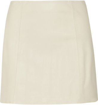Alexander Wang T by Paneled leather mini skirt