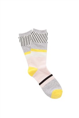 Country Road Contrast Stripe Crew Sock