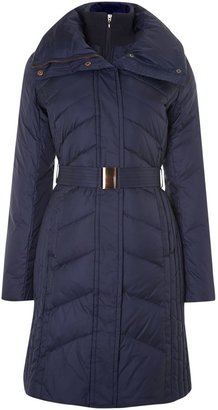 House of Fraser Marc NY Chevron quilted coat with belt