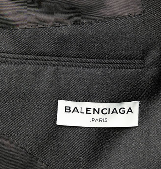 Balenciaga Contrast-Lapel Wool Blazer