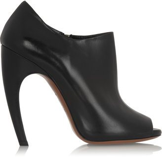 Alaia Leather peep-toe ankle boots