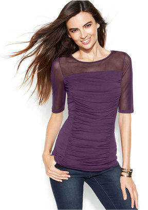INC International Concepts Illusion Ruched Top
