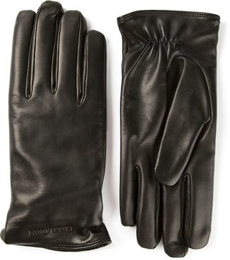Giorgio Armani logo embossed gloves