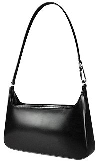 Fontanelli Classic Black Leather Handbag