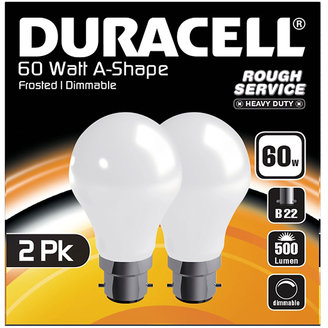 Duracell 60W RS GLS B22 Dimmable Lighbulb- 2 pack