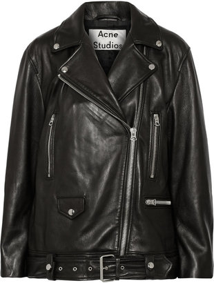 Acne Studios More oversized leather biker jacket