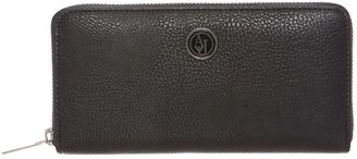 Armani Jeans Black logo ziparound purse