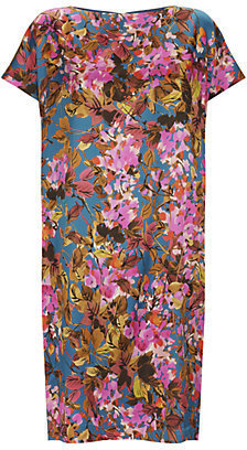 St. John Botanica Print Silk Dress