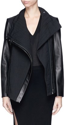 Helmut Lang Crinkle lawn cloth leather jacket