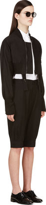 Yohji Yamamoto Black Dolman Sleeve Gather Jacket