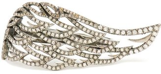Loree Rodkin 18k Oxidised Gold and Grey Diamond Angel Ring