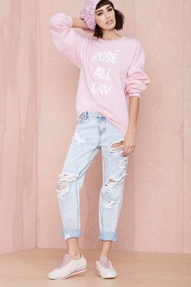 Nasty Gal x Private Party Rosé All Day Sweatshirt