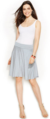 Studio M Striped Knit A-Line Skirt