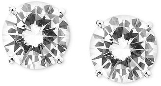 Crislu Earrings, Platinum over Sterling Silver Cubic Zirconia Stud (8 ct. t.w.)