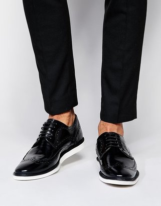 ASOS Brogue Shoes in Leather - Black