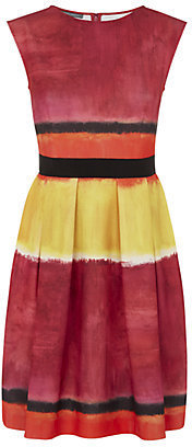 Alberta Ferretti Striped Scuba Dress