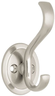 Liberty Hardware B42307Z-SN-C Coat and Hat Hook with Round Base, Satin Nickel