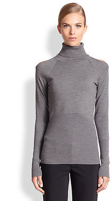 Yigal Azrouel Open-Shoulder Turtleneck Sweater