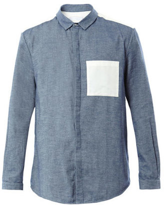 Richard Nicoll Brushed cotton contrast pocket shirt