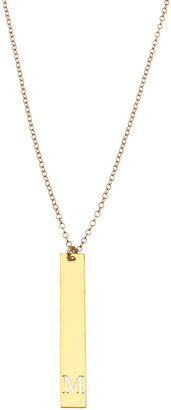 Miriam Merenfeld Jewelry Gold Initial Bar Pendant Necklace
