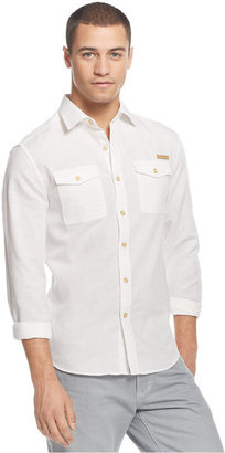 Sean John Solid Linen Shirt